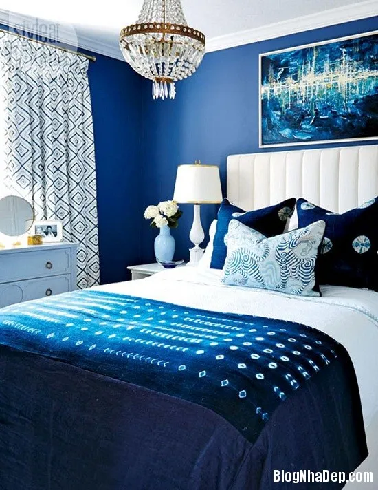 Những mẫu phòng ngủ màu xanh dương đẹp mát mắt