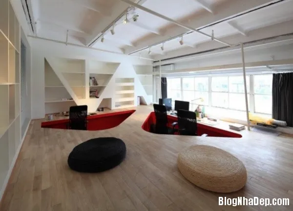 Thiết kế “chìm-nổi” khá lạ mắt của văn phòng tại Thượng Hải