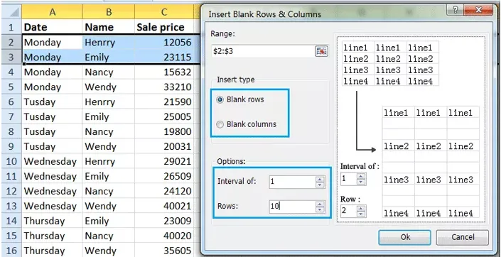 3 Cách Chèn Nhiều Hàng/ Cột trống trong Excel cùng một lúc