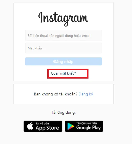 3 Cách Lấy Lại Mật Khẩu Instagram đã quên trên máy tính