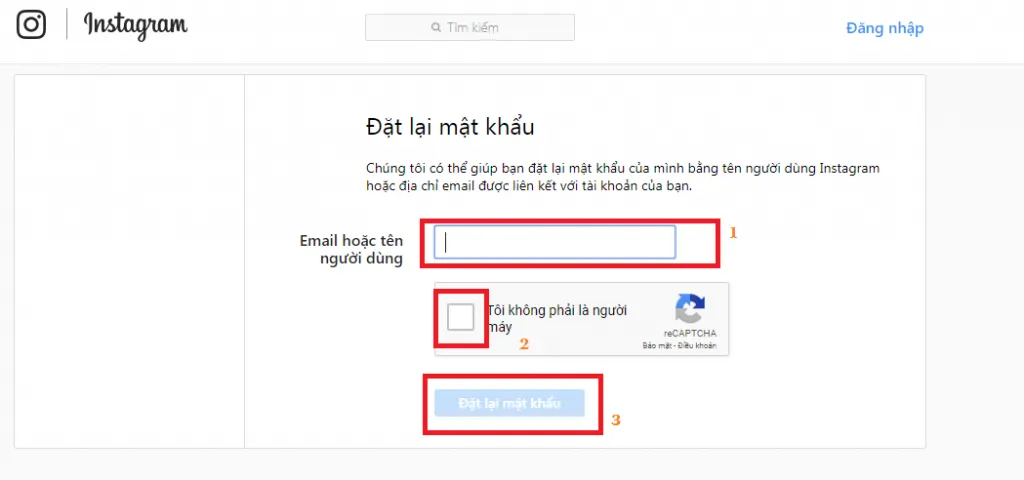 3 Cách Lấy Lại Mật Khẩu Instagram đã quên trên máy tính