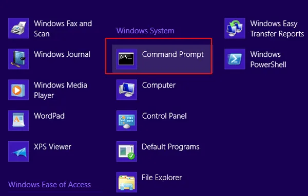 4 Cách để kích hoạt Command Prompt trên máy tính Windows 8