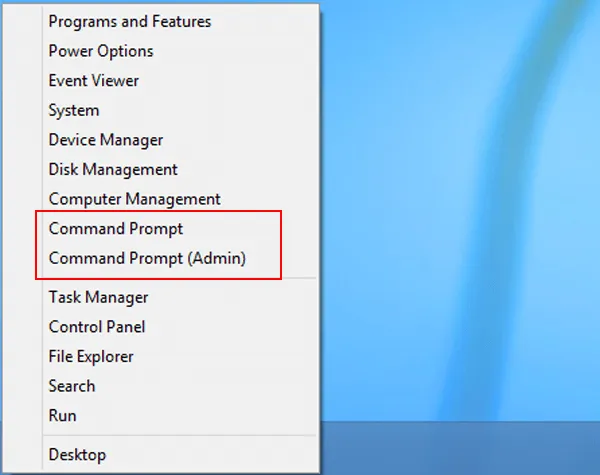 4 Cách để kích hoạt Command Prompt trên máy tính Windows 8