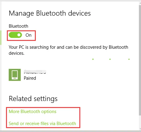 Mất Bluetooth trong Windows 10