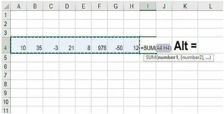 6 Cách tính Tổng nhanh chóng trong Excel!