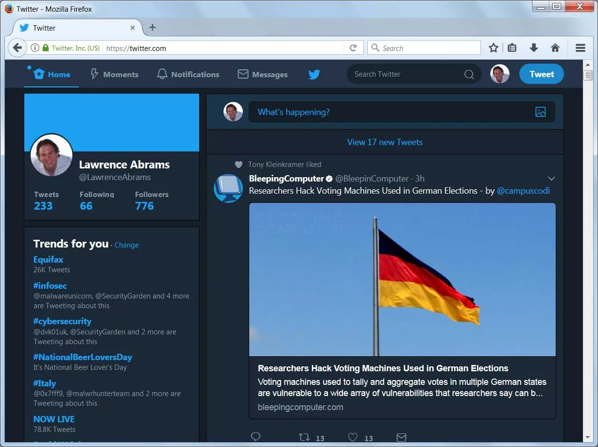 Chế độ Đàm thoại Twitter trên Desktop