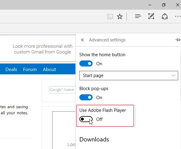 Bật/Tắt plugin Adobe Flash Player trong Chrome, Firefox, IE, Edge, Opera