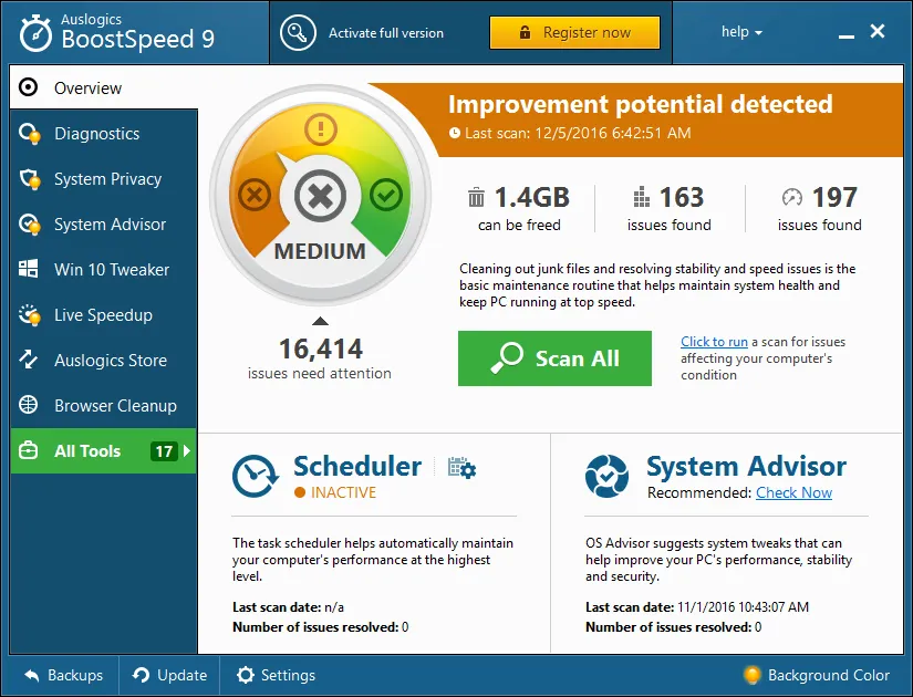 BoostSpeed 10.0.16.0 – Phần mềm sửa chữa, dọn dẹp và tăng tốc PC