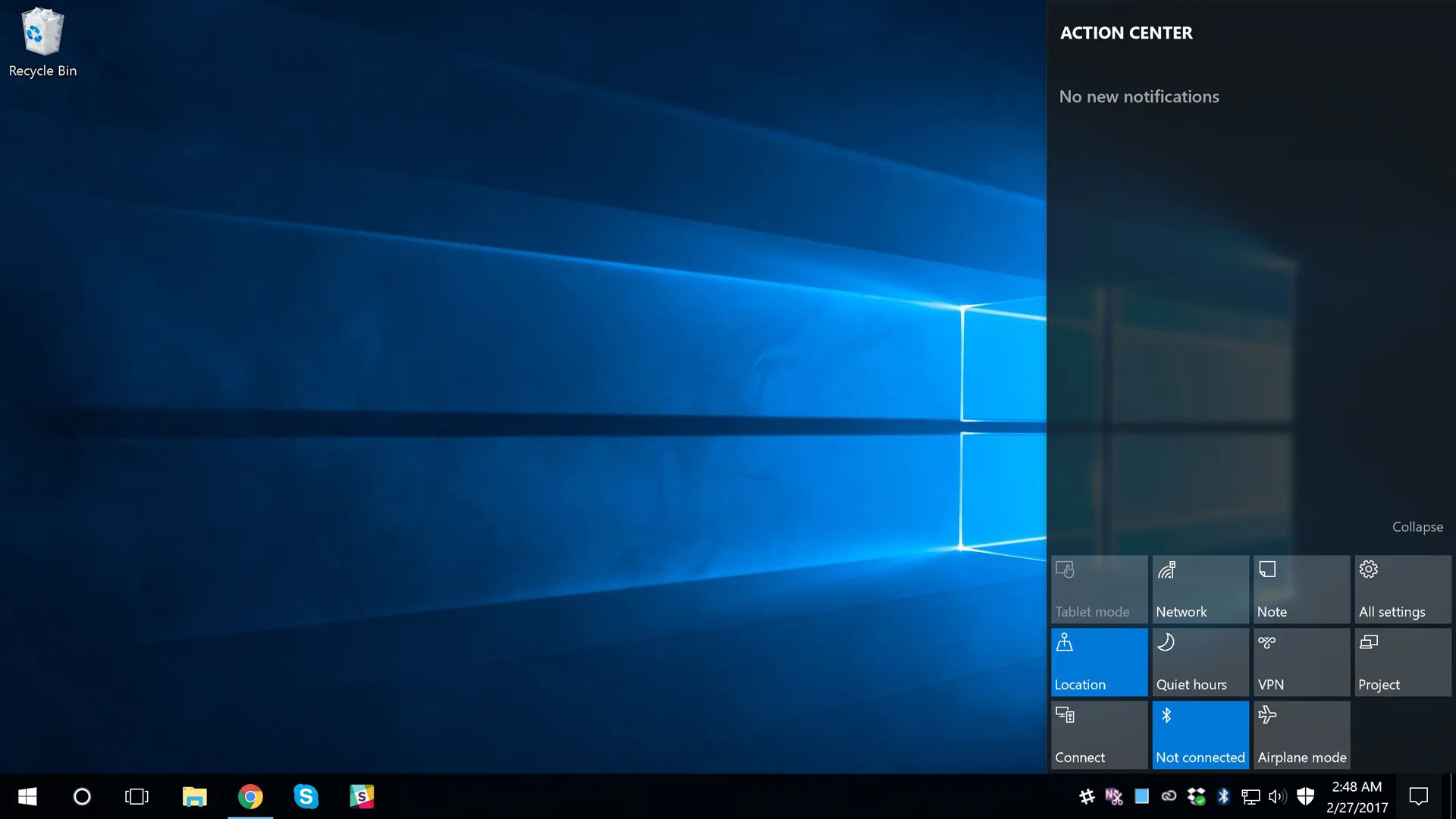 Cách ẩn các Quick Actions trong Action Center Windows 10