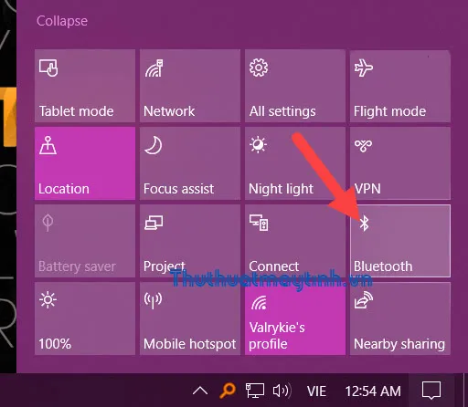 Bật Bluetooth trong Win 10