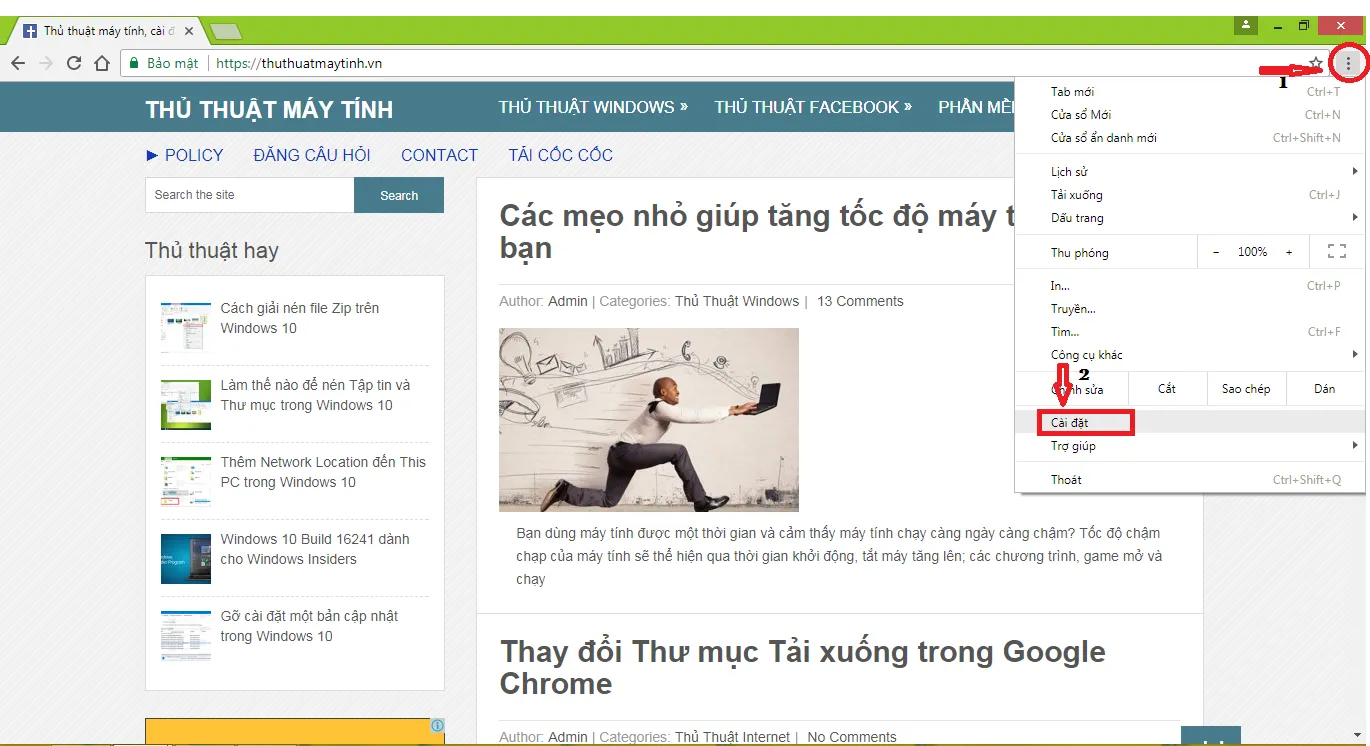 Cách bật/ tắt Gợi ý trang trong Google Chrome