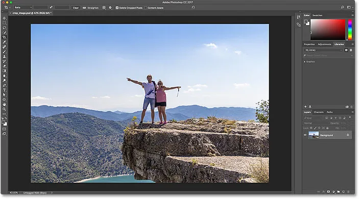 Cách Cắt một bức Ảnh trong Photoshop CC