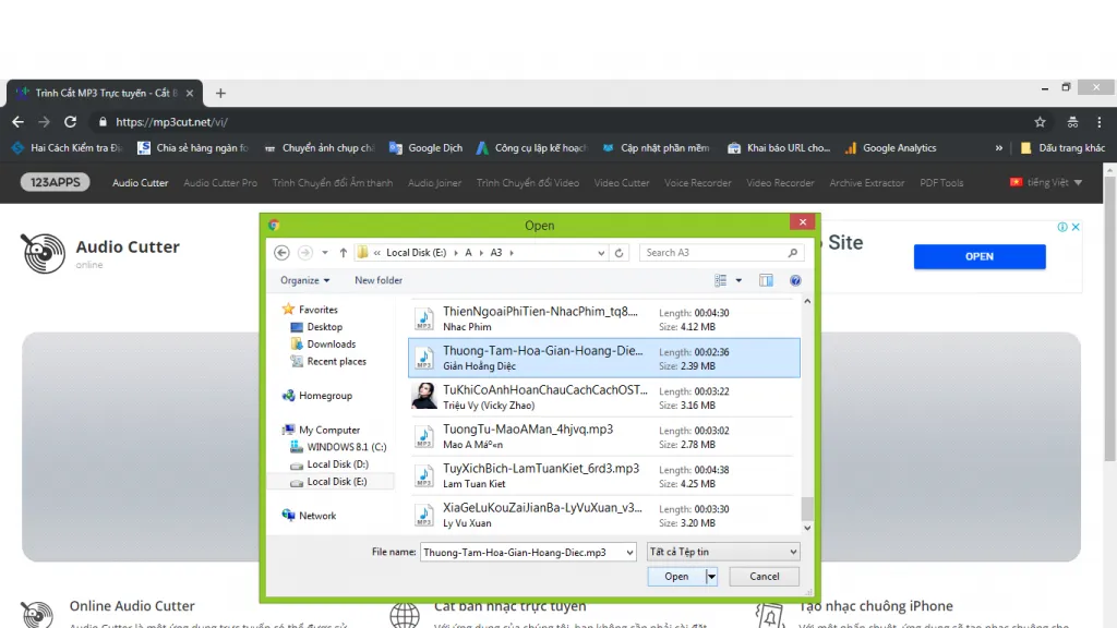 Cách cắt nhạc Mp3 online bằng mp3cut nhanh, đơn giản