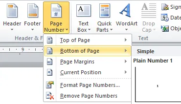 Cách đánh số trang từ trang bất kỳ trên Word 2007,2010,2013