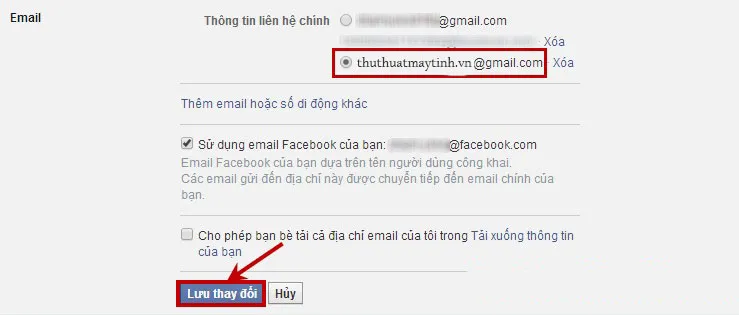 Cách đổi Email Facebook, Thay đổi Email đăng nhập Facebook