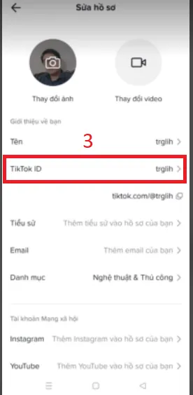 Cách đổi tên người dùng, tên ID trên Tiktok