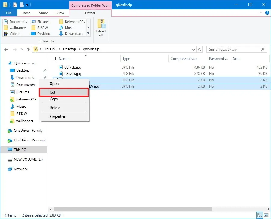 Cách giải nén file Zip trên Windows 10