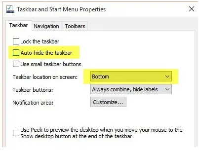 Cách hiện thanh Taskbar, khôi phục thanh Taskbar bị biến mất