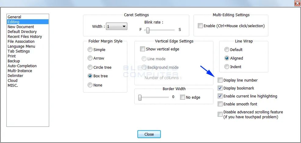 Cách Hiển Thị hoặc Ẩn Số Dòng trong Notepad++