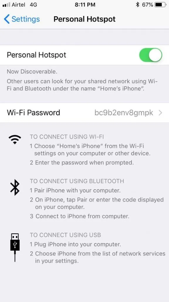 Cách kết nối internet cho PC Windows 10 bằng iPhone hotspot