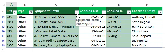 Cách lọc dữ liệu trên Excel 2013 nhanh