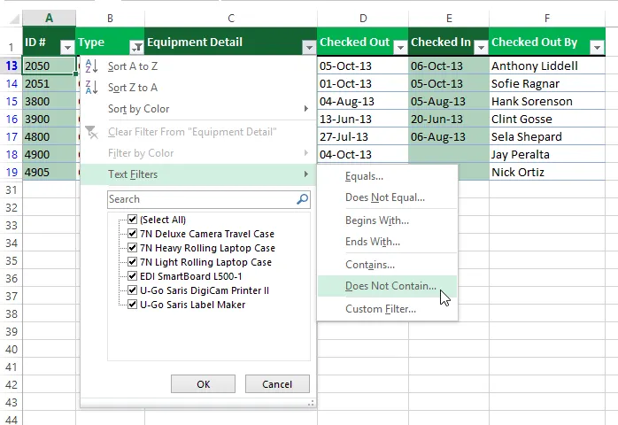 Cách lọc dữ liệu trên Excel 2013 nhanh