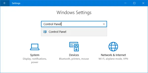 Cách mở Control Panel trong Windows 10 nhanh