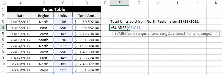 Cách sử dụng hàm SUMIF và SUMIFS trong Excel