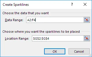 Cách sử dụng Sparklines trong Excel ( Chèn biểu đồ vào bảng tính Excel )