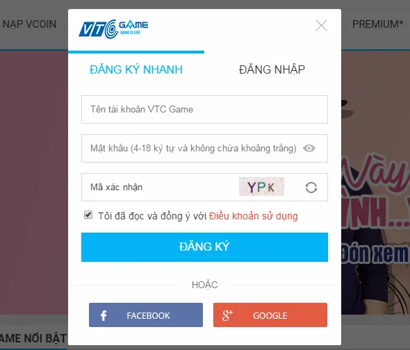 Cách tạo tài khoản VTC nhanh nhất để chơi game VTC