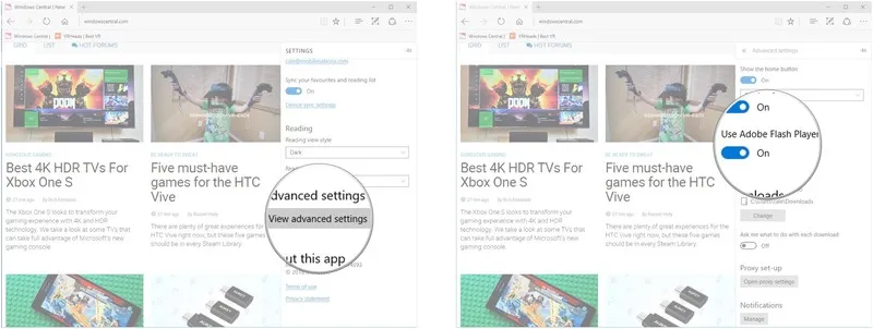 Cách tắt Flash trong Edge cho Windows 10