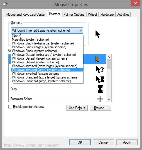 Cách Thay Đổi Con Trỏ Chuột trong Windows