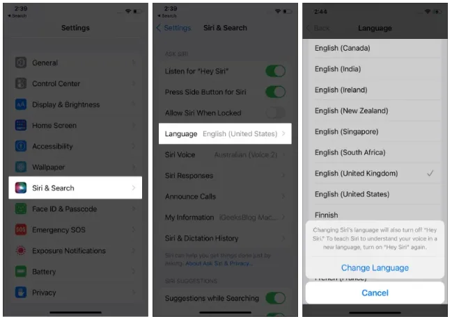 Cách thay đổi giọng nói của Siri trên iPhone
