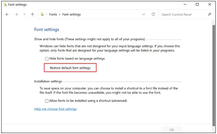 Cách thay đổi phông chữ trong Windows 11