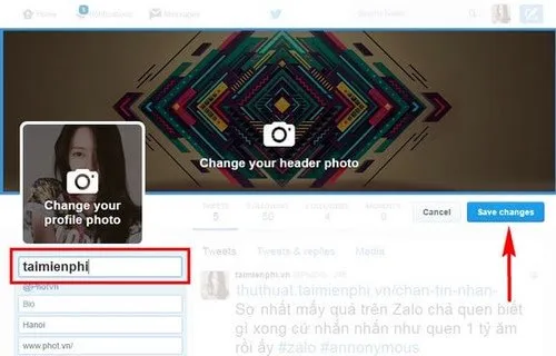 Cách thay đổi Tên người dùng, Tên hiển thị trên Twitter của bạn