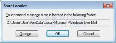 Cách Thay đổi thư mục lưu trữ email trong Windows Live Mail