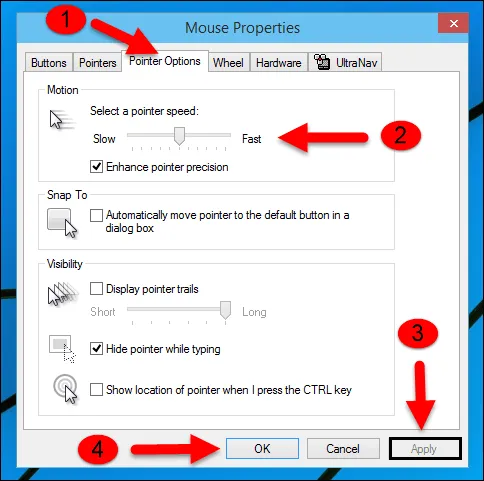 Cách thay đổi tốc độ chuột máy tính trong Windows 10