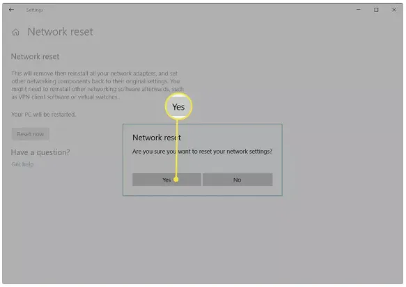 Cách thiết lập lại cài đặt mạng internet Windows 10