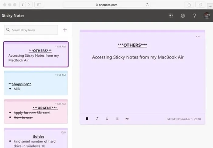 Cách truy cập Sticky Notes Windows 10 trên Mac, iPhone và Android