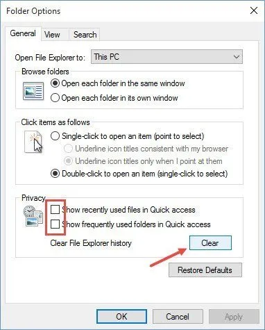 Cách Xóa Lịch sử thanh địa chỉ của Windows Explorer trong Windows