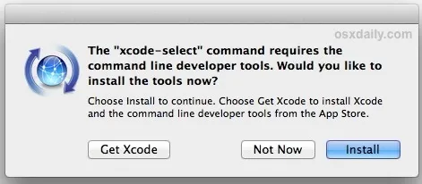 Cài đặt công cụ dòng lệnh (Command Line ) trong Mac OS X (không có Xcode)