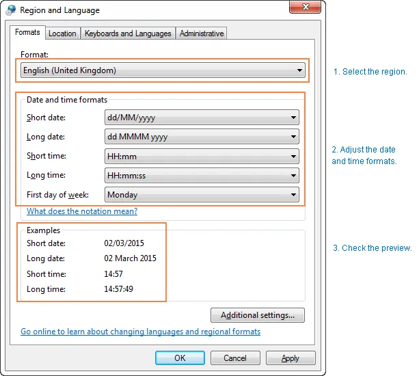 Cài đặt Định dạng Ngày Tháng Năm trong Excel