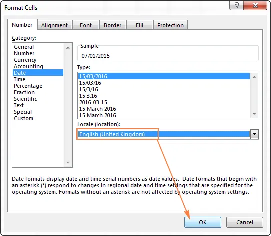 Cài đặt Định dạng Ngày Tháng Năm trong Excel