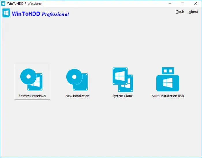 Cài đặt lại Windows 10 bằng WinToHDD mà không sử dụng CD / DVD / USB?