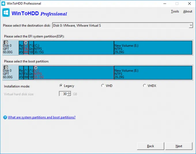 Cài đặt lại Windows 10 bằng WinToHDD mà không sử dụng CD / DVD / USB?