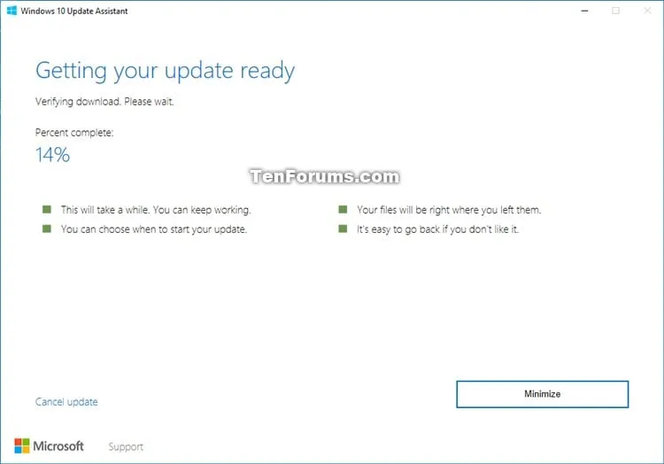 Cập nhật lên phiên bản mới nhất của Windows 10 bằng cách sử dụng Windows 10 Update Assistant