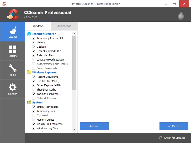 CCleaner 5.50.6911 Professional / Business / Technician cho Win 10