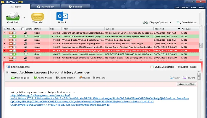 Download MailWasher Pro Free – Phần mềm Lọc, chặn Spam miễn phí