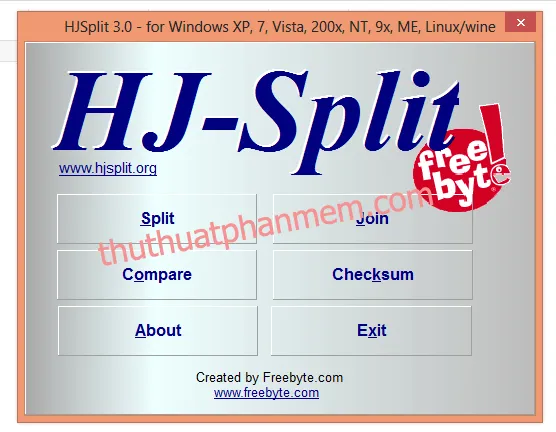 Hjsplit 3.0 – Phần mềm nối file, chia nhỏ file tốt nhất