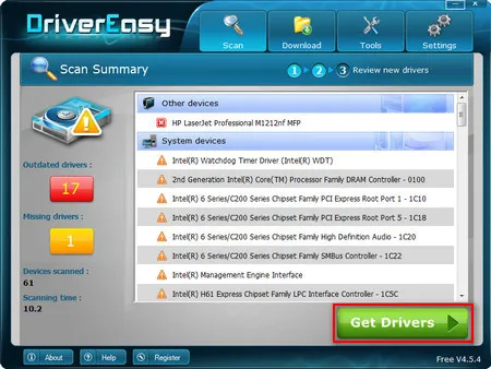 Hướng dẫn Cập nhật Driver bằng DriverEasy